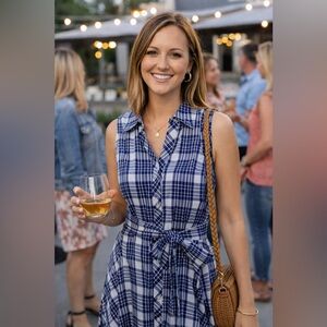 Tommy Hilfiger Womens Sleeveless Knee-Length Fit and Flare Novelty